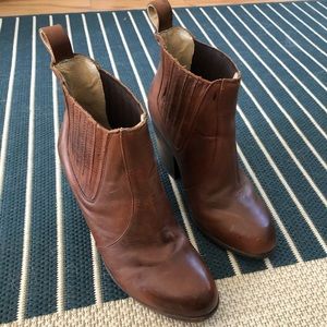 Brown ankle booties